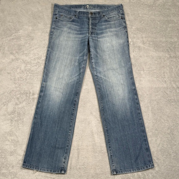 7 For All Mankind Bootcut Jeans Men 34x32 The Standard Y2K USA Loose Baggy Urban - Picture 7 of 16
